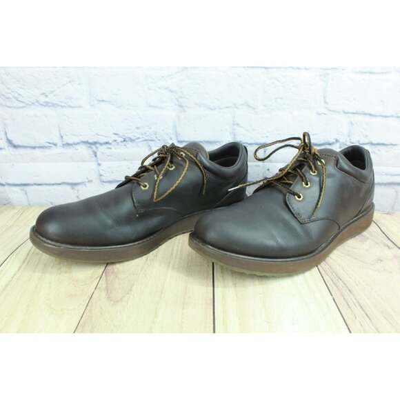 LL Bean Leather Stonington Oxford Shoes Plain Toe Water Resistant Size 13 M - Picture 2 of 9